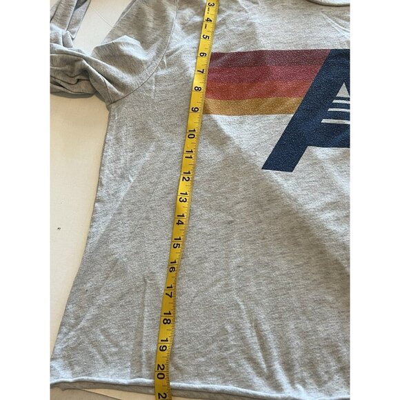 AVIATOR NATION Light Gray Long Sleeve Logo Tee T-Shirt - Women's Medium - Picture 11 of 13